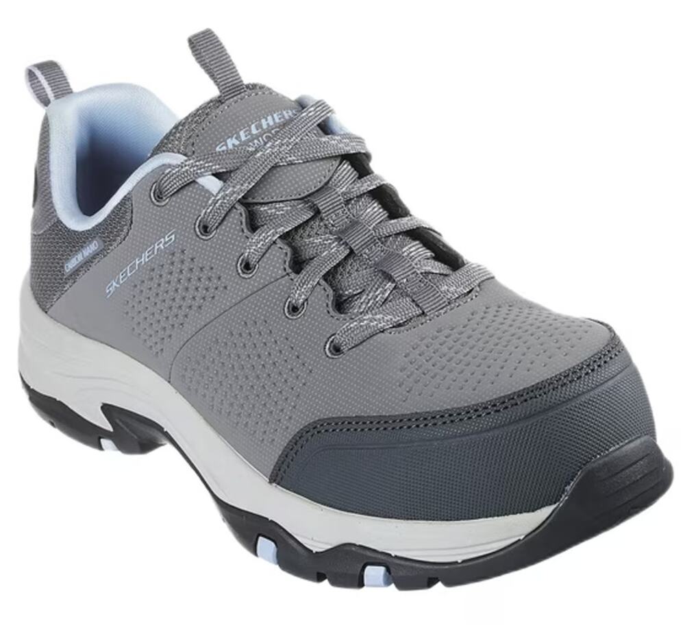 Skechers Womens Trego Astallet Work Shoes Size 7.5 Grey Comp Toe SR Sneakers NIB